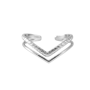 Ringen van Stainless steel Roestvrij staal (RVS) Silver
