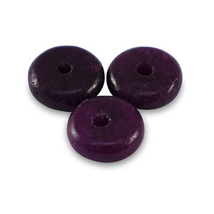 Rondellen natuursteen kralen marmer en calciet 6mm Dark purple