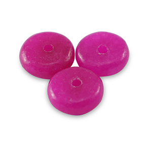 Rondellen natuursteen kralen marmer en calciet 6mm Magenta pink