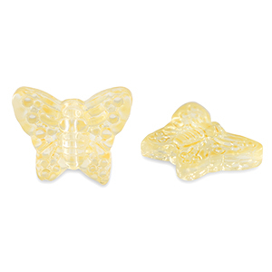 Glas kralen butterfly Yellow