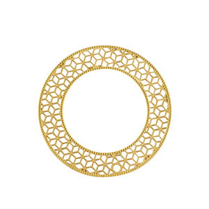 Bedels van Stainless steel Roestvrij staal (RVS) bohemian 31mm Gold