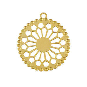 Bedels van Stainless steel Roestvrij staal (RVS) bohemian 20mm Gold