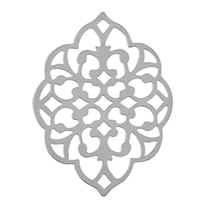 Bedels van Stainless steel Roestvrij staal (RVS) bohemian Silver