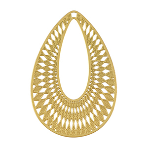 Bedels van Stainless steel Roestvrij staal (RVS) bohemian drop Gold