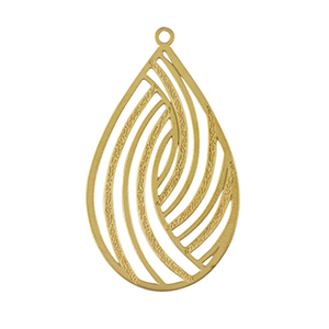 Bedels van Stainless steel Roestvrij staal (RVS) bohemian drop Gold