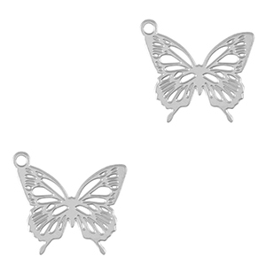 Bedels van Stainless steel Roestvrij staal (RVS) butterfly Silver