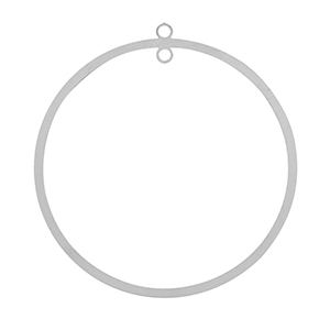 Bedels van Stainless steel Roestvrij staal (RVS) 52mm Silver