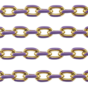 Benodigdheden van Stainless steel Roestvrij staal (RVS) jasseron ankerketting Gold-purple