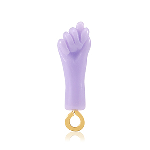 Hangers van resin "Mano Fico" Sheer lilac-gold