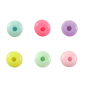 Kralen acryl look disc Multicolour pastel