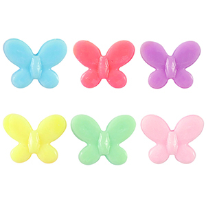 Kralen acryl look butterfly Multicolour pastel