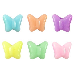 Kralen acryl look butterfly Multicolour pastel