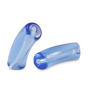 Acryl kralen tube Carolina blue