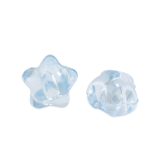 Acryl kralen star Aquamarine blue transparent