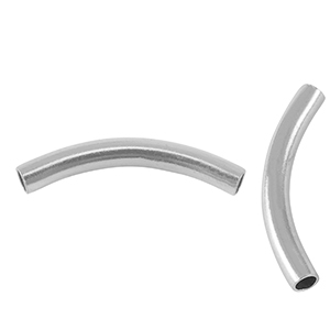 Kralen van Stainless steel Roestvrij staal (RVS) tube 30mm Silver