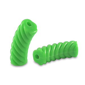 Acryl kralen tube twisted Green