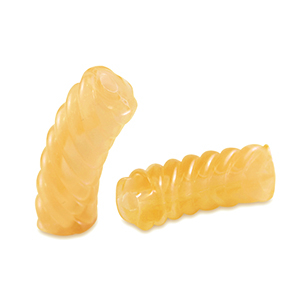 Acryl kralen tube twisted Transparent spectra yellow