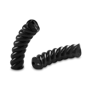 Acryl kralen tube twisted Black
