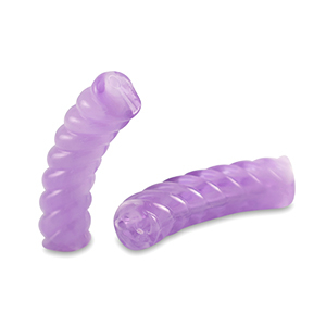 Acryl kralen tube twisted Transparent purple
