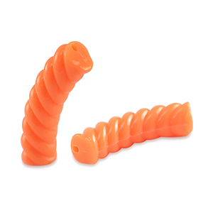 Acryl kralen tube twisted Orange