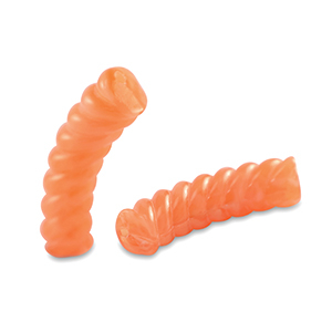Acryl kralen tube twisted Transparent orange