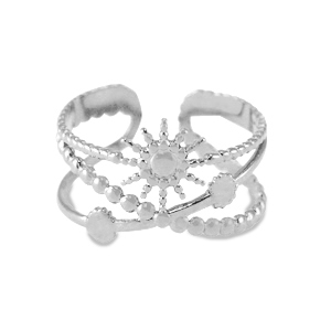 Ringen van Stainless steel Roestvrij staal (RVS) Zilver