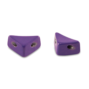 Tile bead triangle Grape purple