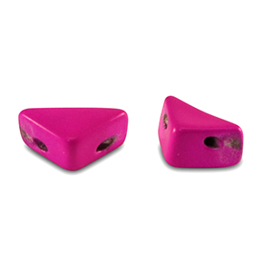 Tile bead triangle Magenta pink