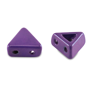 Tile bead triangle Grape purple