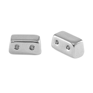 Tile bead rectangle Silver