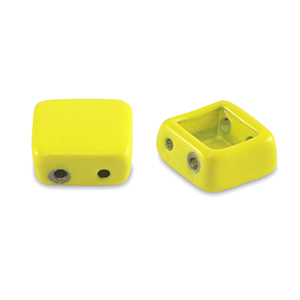 Tile bead square Yellow