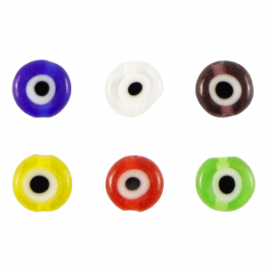 Millefiori glaskralen disc eye 6mm Multicolour