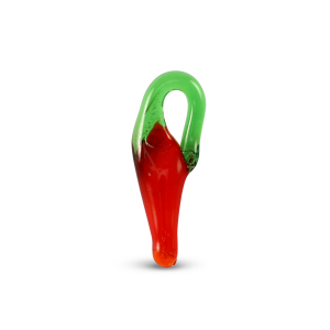 Glasbedels pepper Red-green