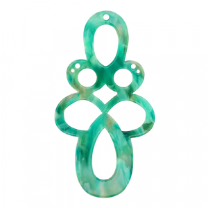 Hangers van resin barok Turquoise-green