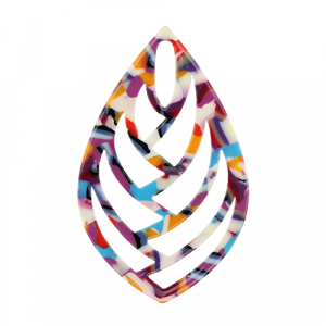 Hangers van resin blad Multicolor confetti