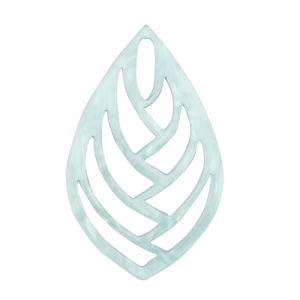 Hangers van resin blad Sky blue