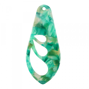 Hangers van resin vleugel Turquoise-green