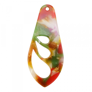Hangers van resin vleugel Multicolor pink-green
