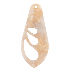 Hangers van resin vleugel Pearl white-pink
