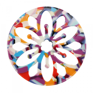 Hangers van resin mandala Multicolor confetti