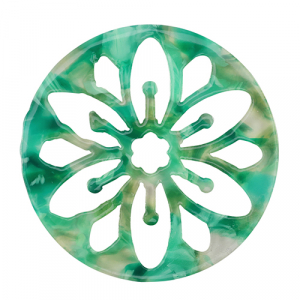 Hangers van resin mandala Turquoise-green
