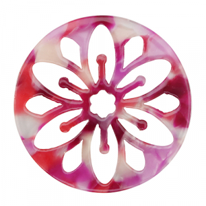 Hangers van resin mandala Multicolor pink