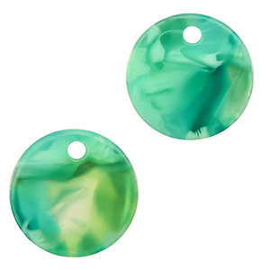 Hangers van resin 12mm Turquoise-green