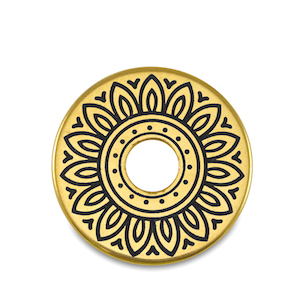 Metaal kralen DQ donut Goud (nikkelvrij)