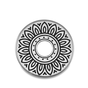 Metaal kralen DQ donut Antiek zilver (nikkelvrij)