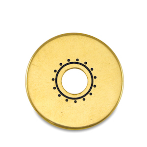 Metaal kralen DQ donut Goud (nikkelvrij)