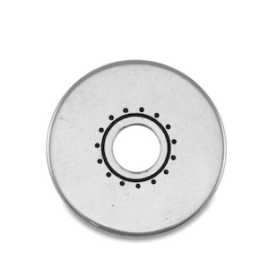 Metaal kralen DQ donut Antiek zilver (nikkelvrij)