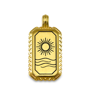 Metaal bedels DQ sun Goud (nikkelvrij)