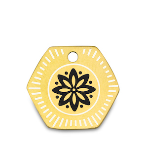 Bedels van Stainless steel Roestvrij staal (RVS) flower Goud