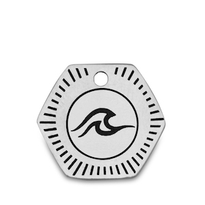 Bedels van Stainless steel Roestvrij staal (RVS) wave Zilver